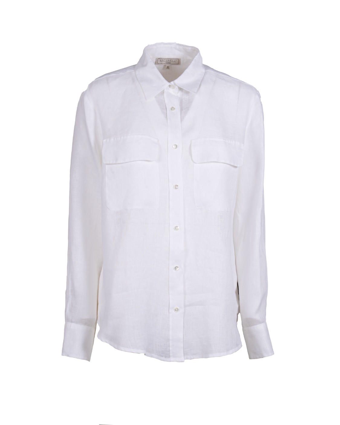 shop ANTONELLI  Camicia: Antonelli camicia "Clio".
Colletto.
Maniche lunghe.
Taschini su petto.
Composizione: 100% Lino.
Fabbricato in Italia.. CLIO N1739 547-020 number 5745941
